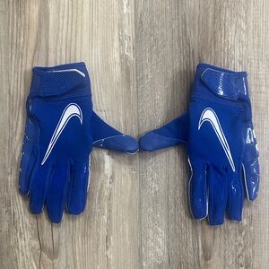 Nike Vapor football gloves Blue & White  Youth Small